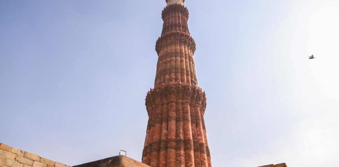 old islamic victory tower on sunny day